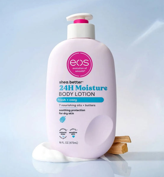 Eos – Lotion Corporelle au Beurre de Karité – Parfum Frais & Douillet – 473 ml