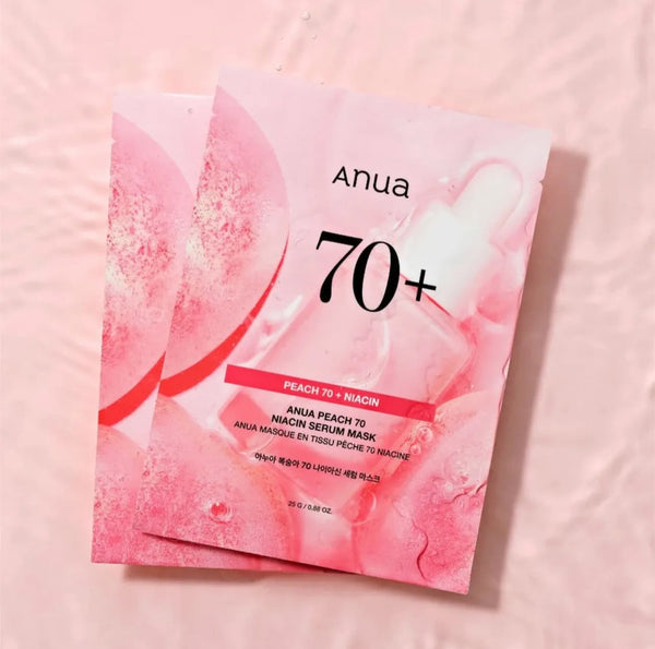 Anua – Masque Sérum Éclat à la Pêche 70 % & Niacinamide – 25 ml